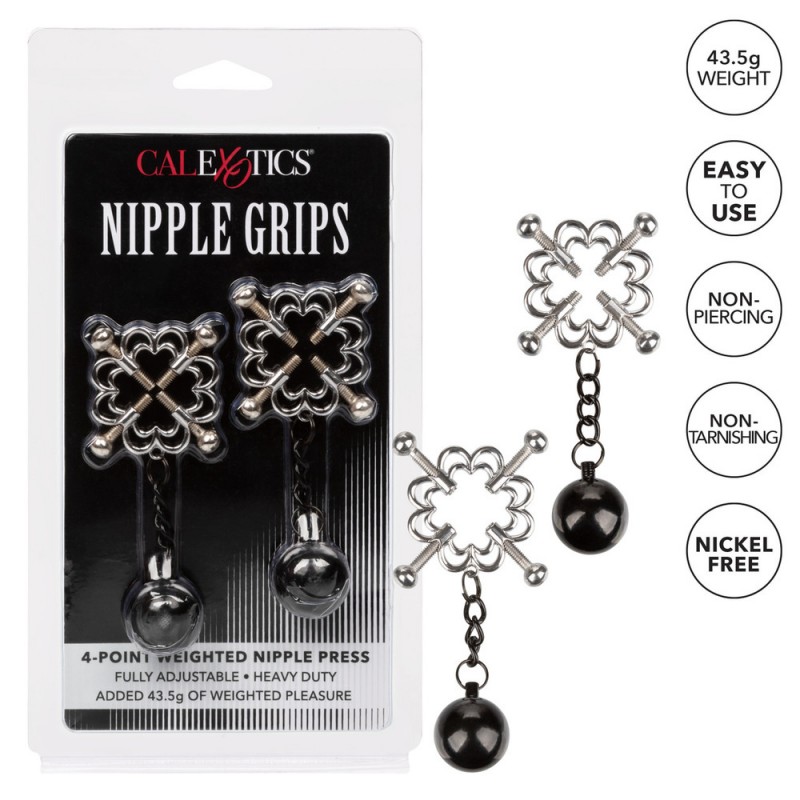 Nipple Grips  4 Point Weighted Nipple Press - Nipple Clamps Nipple Grips  4 Point Weighted Nipple Press - Nipple Clamps